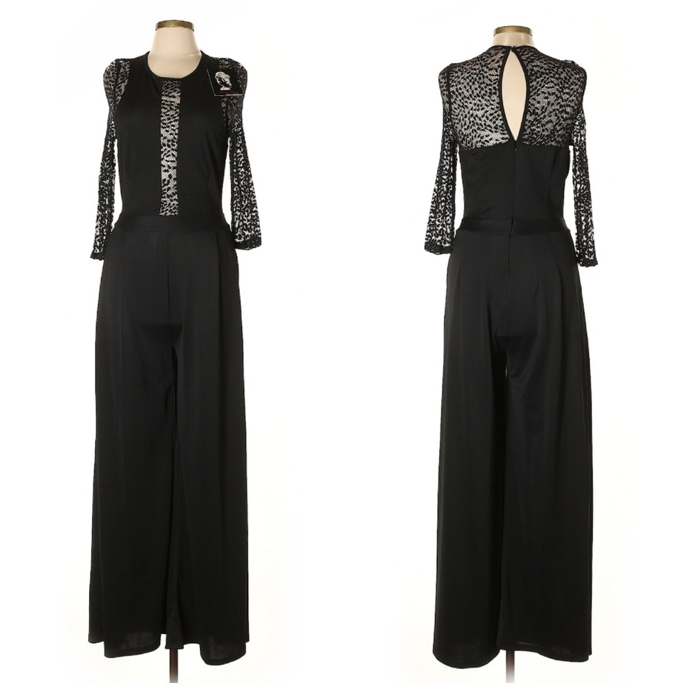 NWT Marilyn Monroe Black Lace Jumpsuit